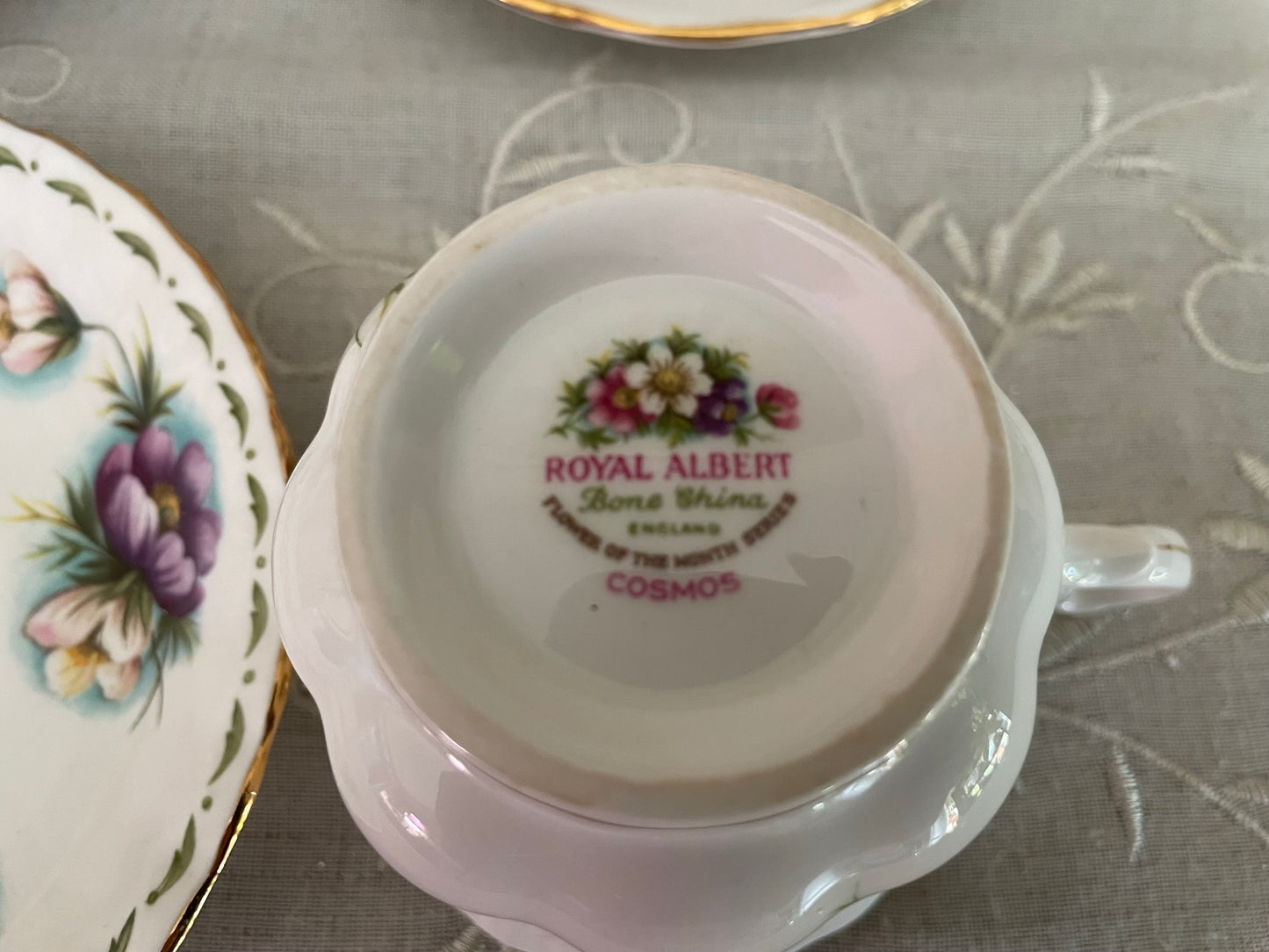 Vintage Royal Albert "Cosmos" Tea Cup & Saucer Set