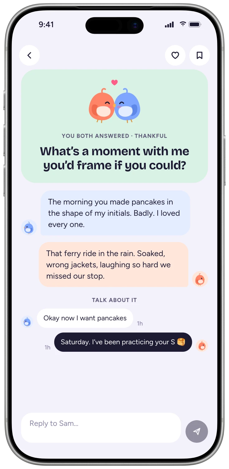 A revealed answer with a short chat underneath